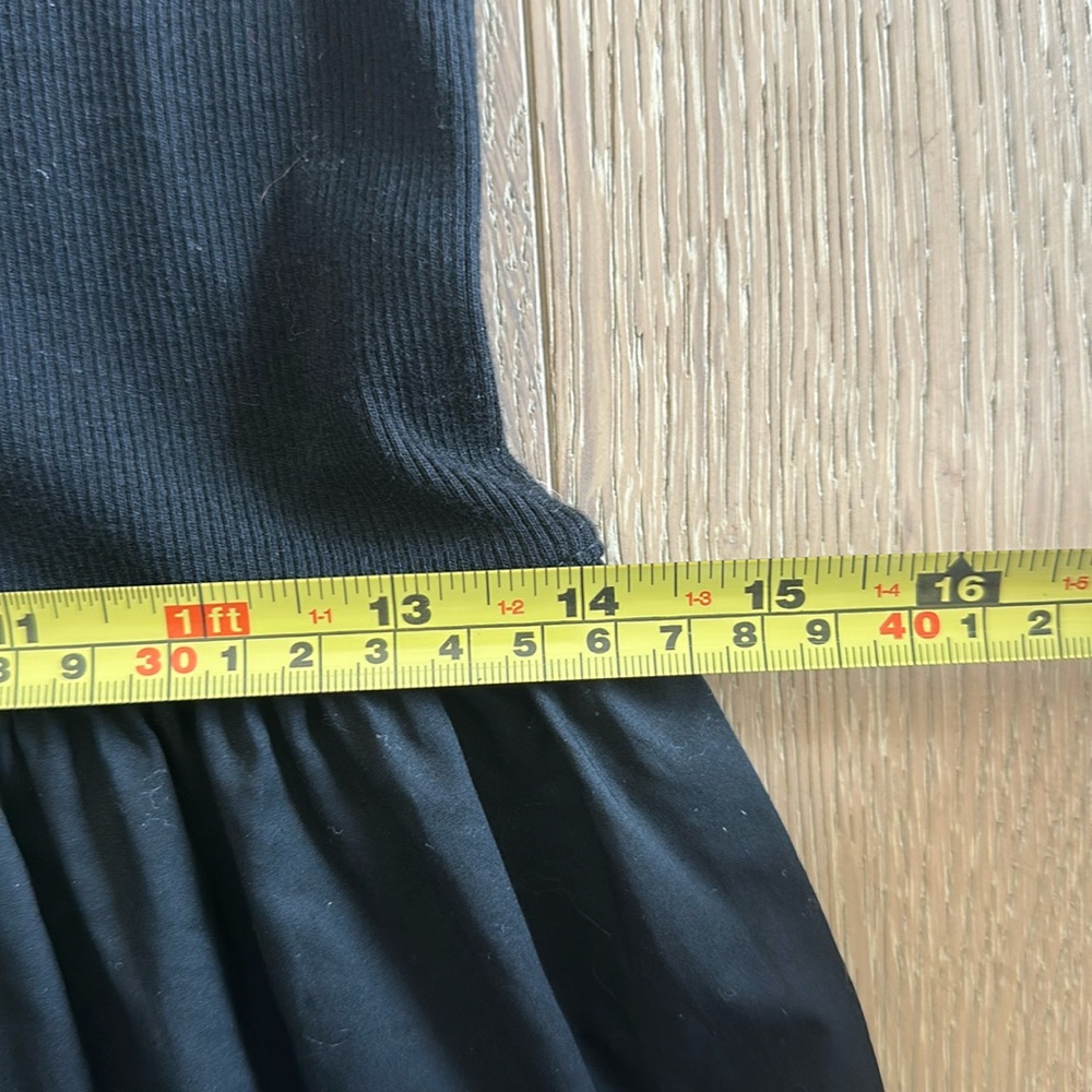 GAP Ruffle Sleeve Tiered Black Mini Dress - Picture 12 of 13